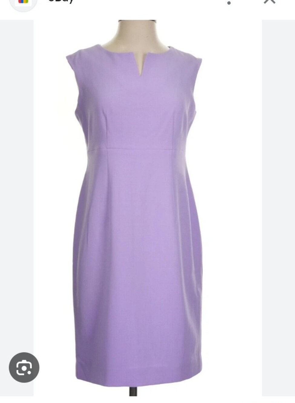 Black Label Lavender Notch-Neck Sheath Dress